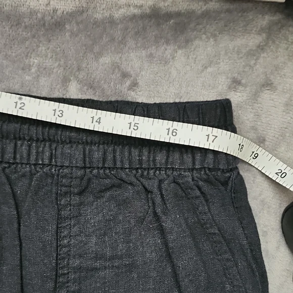 Old Navy Women's Black Straight/Tapered Leg Linen Blend Pants - Picture 5 of 8